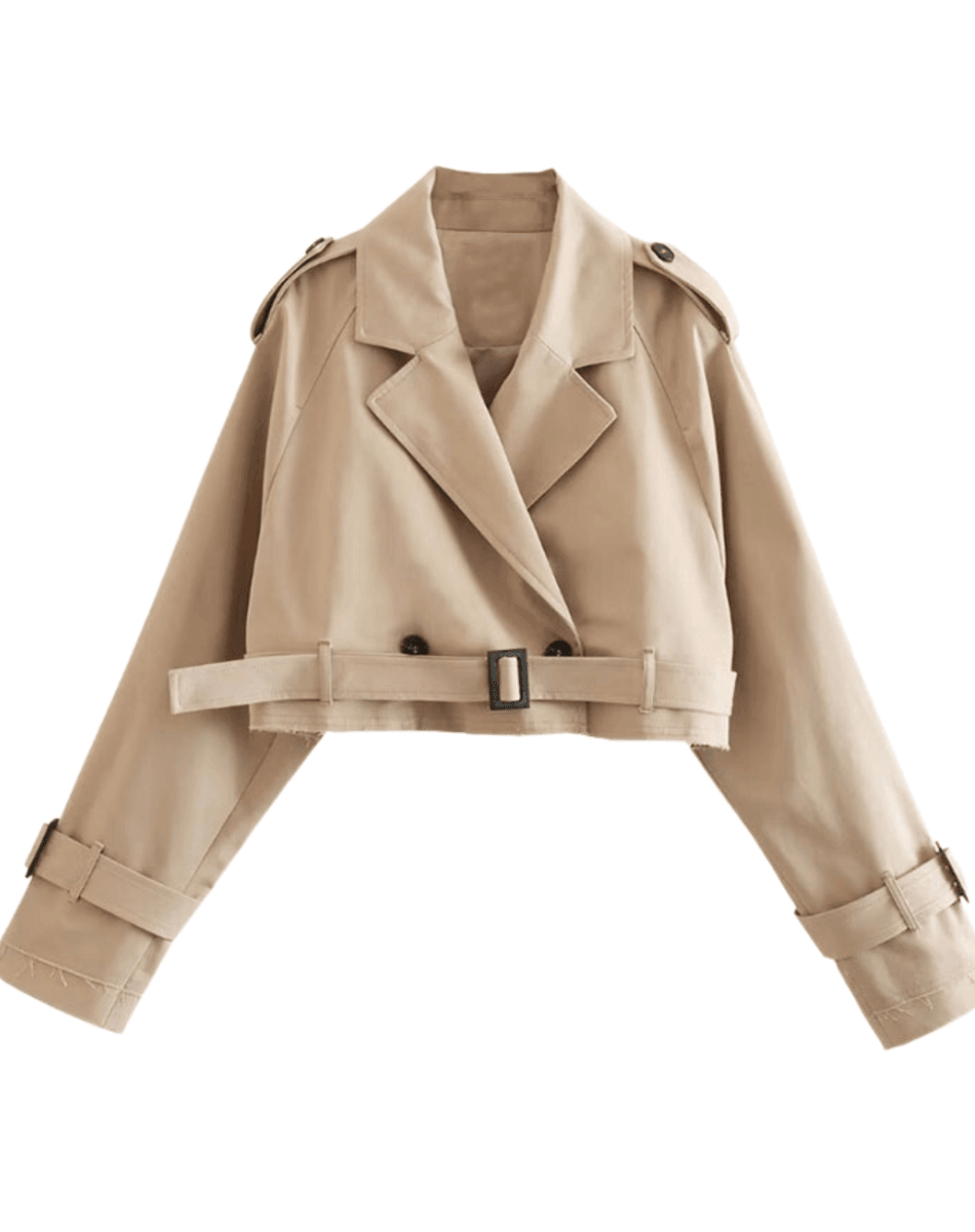 Women's Spring Belted Jacket -, Jackets , Drestiny , Australia, Beige, Black, Canada, Charcoal, Coffee, Jackets, Khaki, L, M, Navy, New Zealand, S, United Kingdom, United States, White , Drestiny , www.shopdrestiny.com