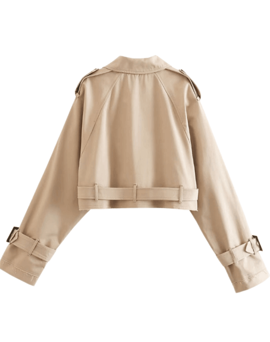 Women's Spring Belted Jacket -, Jackets , Drestiny , Australia, Beige, Black, Canada, Charcoal, Coffee, Jackets, Khaki, L, M, Navy, New Zealand, S, United Kingdom, United States, White , Drestiny , www.shopdrestiny.com