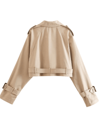 Thumbnail for Women's Spring Belted Jacket -, Jackets , Drestiny , Australia, Beige, Black, Canada, Charcoal, Coffee, Jackets, Khaki, L, M, Navy, New Zealand, S, United Kingdom, United States, White , Drestiny , www.shopdrestiny.com