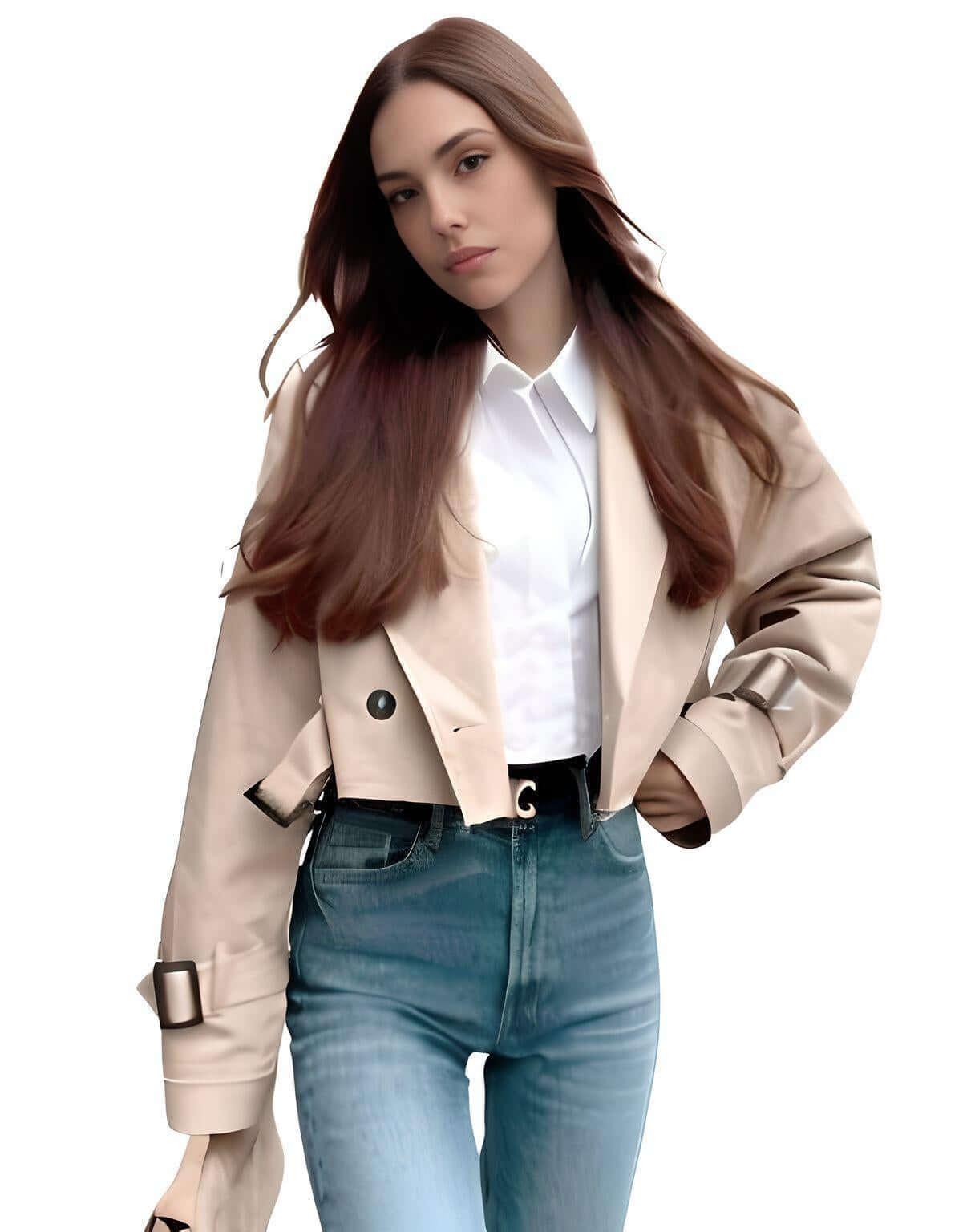 Women's Spring Belted Jacket -, Jackets , Drestiny , Australia, Beige, Black, Canada, Charcoal, Coffee, Jackets, Khaki, L, M, Navy, New Zealand, S, United Kingdom, United States, White , Drestiny , www.shopdrestiny.com