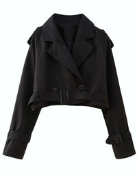 Thumbnail for Women's Spring Belted Jacket -, Jackets , Drestiny , Australia, Beige, Black, Canada, Charcoal, Coffee, Jackets, Khaki, L, M, Navy, New Zealand, S, United Kingdom, United States, White , Drestiny , www.shopdrestiny.com