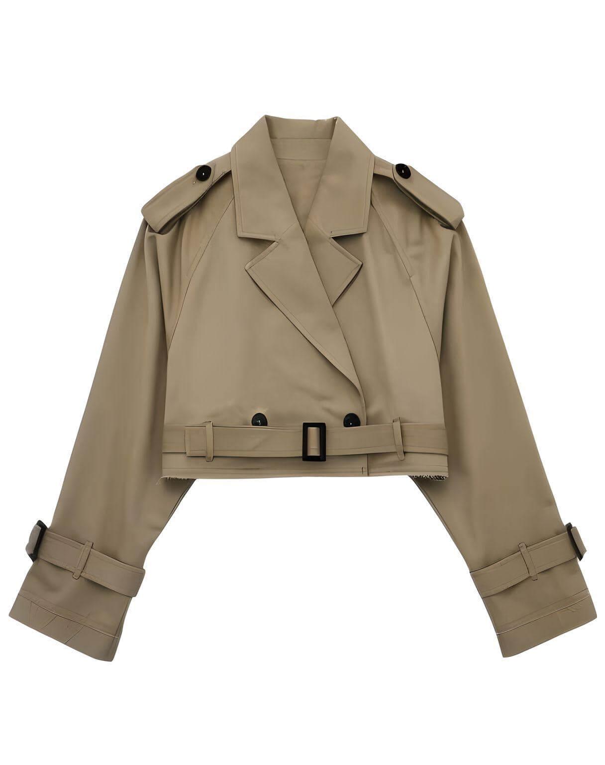 Women's Spring Belted Jacket -, Jackets , Drestiny , Australia, Beige, Black, Canada, Charcoal, Coffee, Jackets, Khaki, L, M, Navy, New Zealand, S, United Kingdom, United States, White , Drestiny , www.shopdrestiny.com