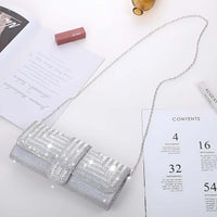 Thumbnail for Women's Stunning Crystal Diamond Evening Clutch -, Clutch , Drestiny , Australia, Black, Canada, Clutches, Handbags, New Zealand, Purses, Silver, United Kingdom, United States , Drestiny , www.shopdrestiny.com