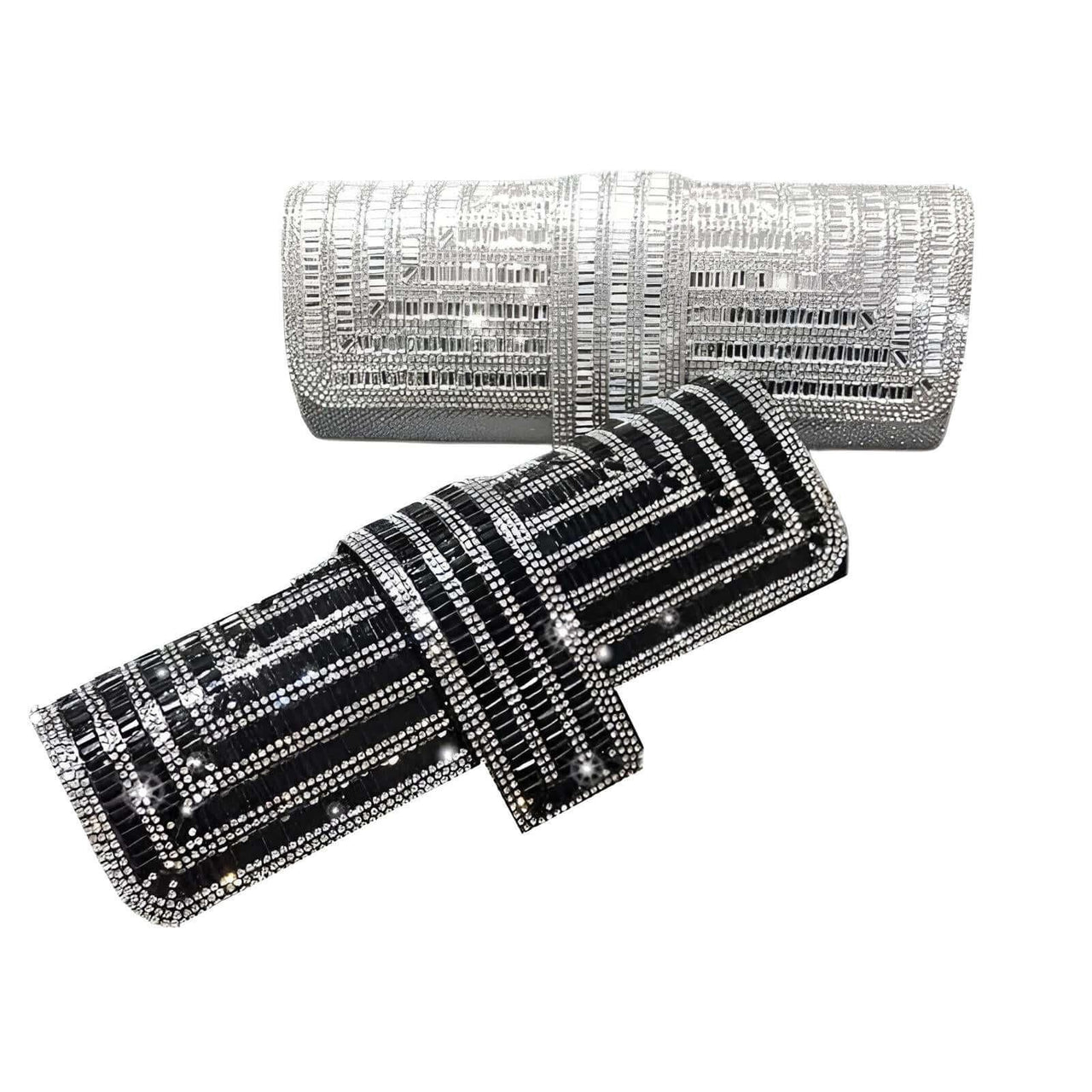 Women's Stunning Crystal Diamond Evening Clutch -, Clutch , Drestiny , Australia, Black, Canada, Clutches, Handbags, New Zealand, Purses, Silver, United Kingdom, United States , Drestiny , www.shopdrestiny.com