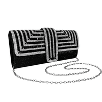 Thumbnail for Women's Stunning Crystal Diamond Evening Clutch -, Clutch , Drestiny , Australia, Black, Canada, Clutches, Handbags, New Zealand, Purses, Silver, United Kingdom, United States , Drestiny , www.shopdrestiny.com