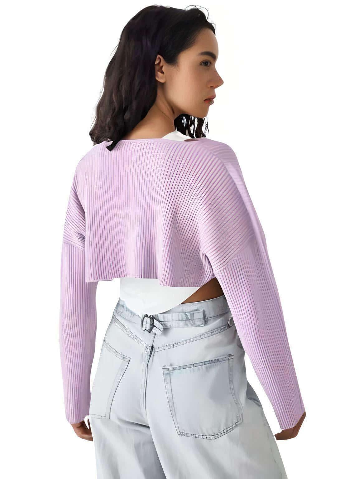 Women's Trendy Bolero Shrug -, Shirts , Drestiny , Australia, Black, Boleros, Canada, Casual Shirts, Ivory, Khaki, L, Light Purple, Long Sleeves, M, New Zealand, Off White, Purple, S, Shrugs, United Kingdom, United States, XL , Drestiny , www.shopdrestiny.com