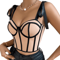 Thumbnail for Women's Trendy Lace Up Straps Crop Top -, Crop Top , Drestiny , Apricot, Australia, Black, Canada, Casual Shirts, Crop Tops, Dress Shirts, Gender_Women, L, M, New Zealand, Pink, S, Sleeveless, United Kingdom, United States , Drestiny , www.shopdrestiny.com