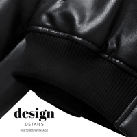 Thumbnail for Women's Vintage Imitation Leather Bomber Jacket -, Jackets , Drestiny , Australia, Black, Jackets, L, M, New Zealand, S, United Kingdom, United States, XL, XS , Drestiny , www.shopdrestiny.com