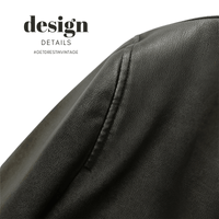 Thumbnail for Women's Vintage Imitation Leather Bomber Jacket -, Jackets , Drestiny , Australia, Black, Jackets, L, M, New Zealand, S, United Kingdom, United States, XL, XS , Drestiny , www.shopdrestiny.com