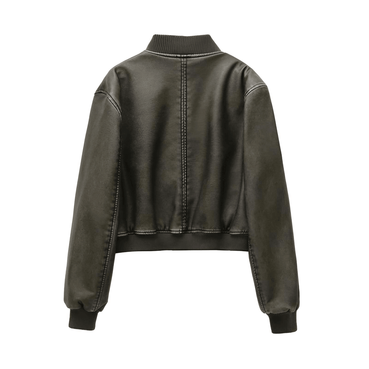 Women's Vintage Imitation Leather Bomber Jacket -, Jackets , Drestiny , Australia, Black, Jackets, L, M, New Zealand, S, United Kingdom, United States, XL, XS , Drestiny , www.shopdrestiny.com