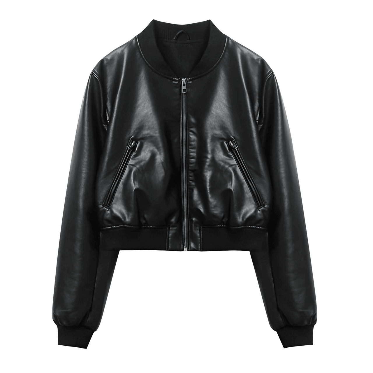 Women's Vintage Imitation Leather Bomber Jacket -, Jackets , Drestiny , Australia, Black, Jackets, L, M, New Zealand, S, United Kingdom, United States, XL, XS , Drestiny , www.shopdrestiny.com