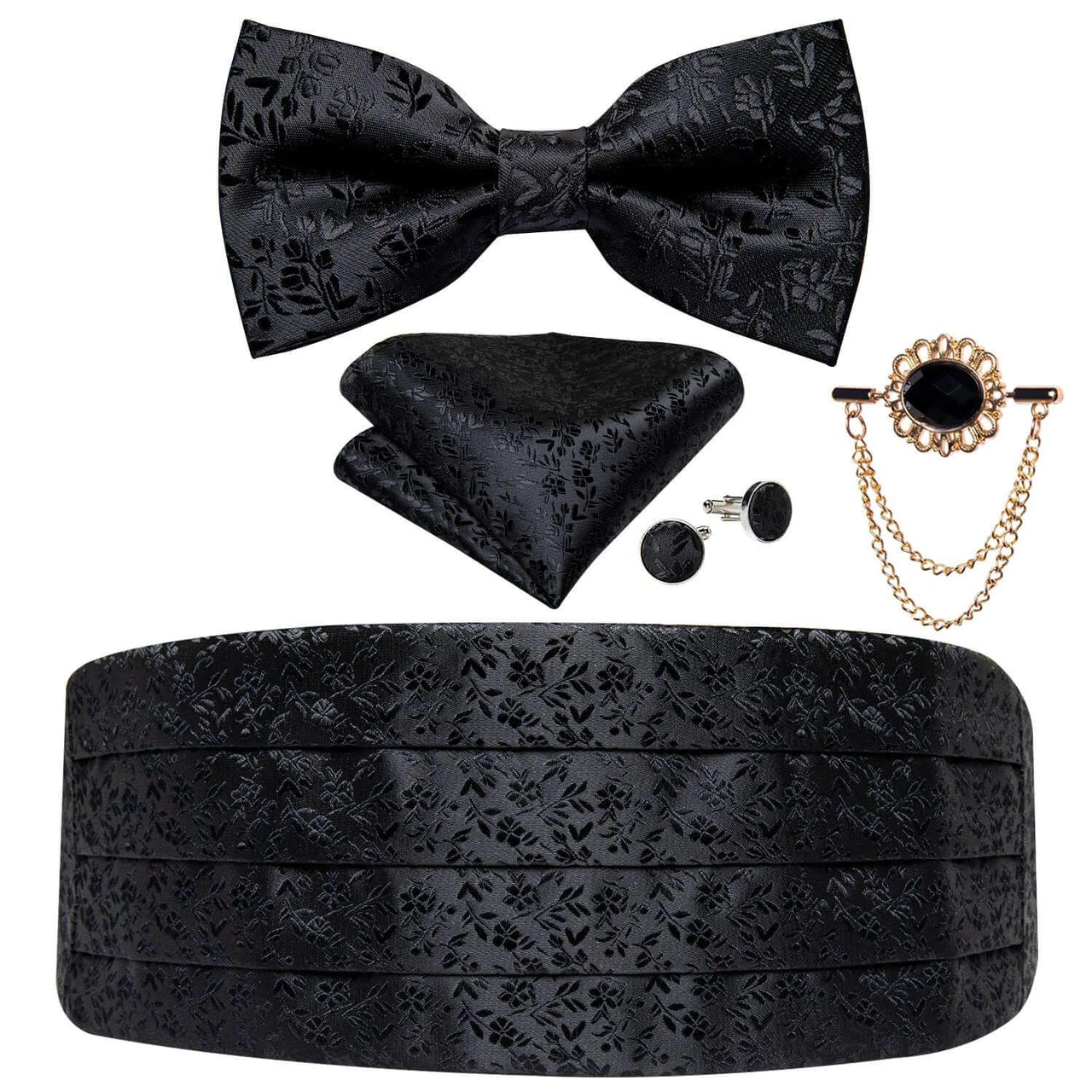 Men's Cummerbunds Bow Tie Brooch Set -, Neckties , Drestiny , Australia, Bow Ties, Canada, Cufflinks, Lapel Pins, New Zealand, Pocket Squares, Sets, Tie Sets, United Kingdom, United States , Drestiny , www.shopdrestiny.com