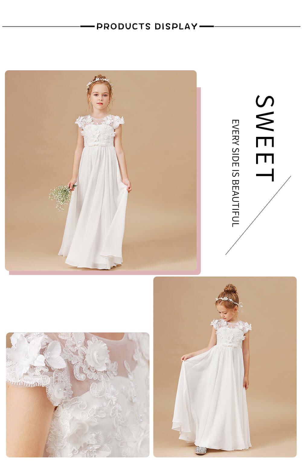 Flower Girl Dresses Applique Sleeveless -, Wedding & Bridal Party Dresses , Drestiny , Australia, Canada, Dresses, Flower Girl Dresses, Girls, Ivory, New Zealand, Sleeveless, TD, United Kingdom, United States, White , Drestiny , www.shopdrestiny.com