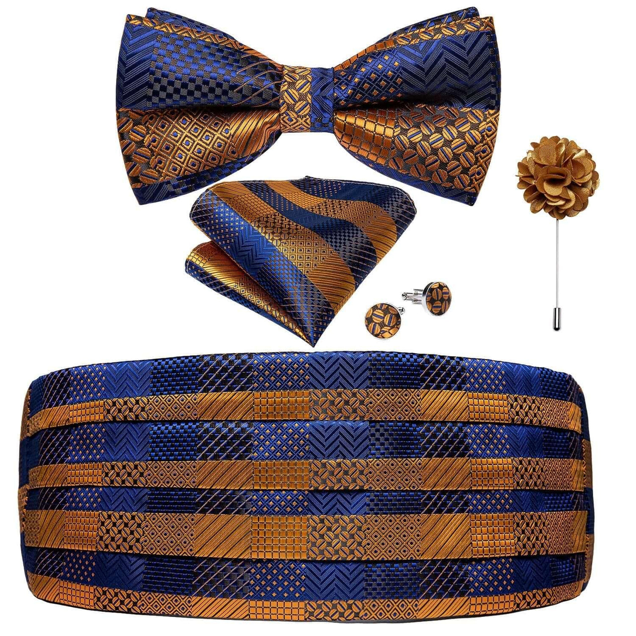 Men's Cummerbunds Bow Tie Brooch Set -, Neckties , Drestiny , Australia, Bow Ties, Canada, Cufflinks, Lapel Pins, New Zealand, Pocket Squares, Sets, Tie Sets, United Kingdom, United States , Drestiny , www.shopdrestiny.com