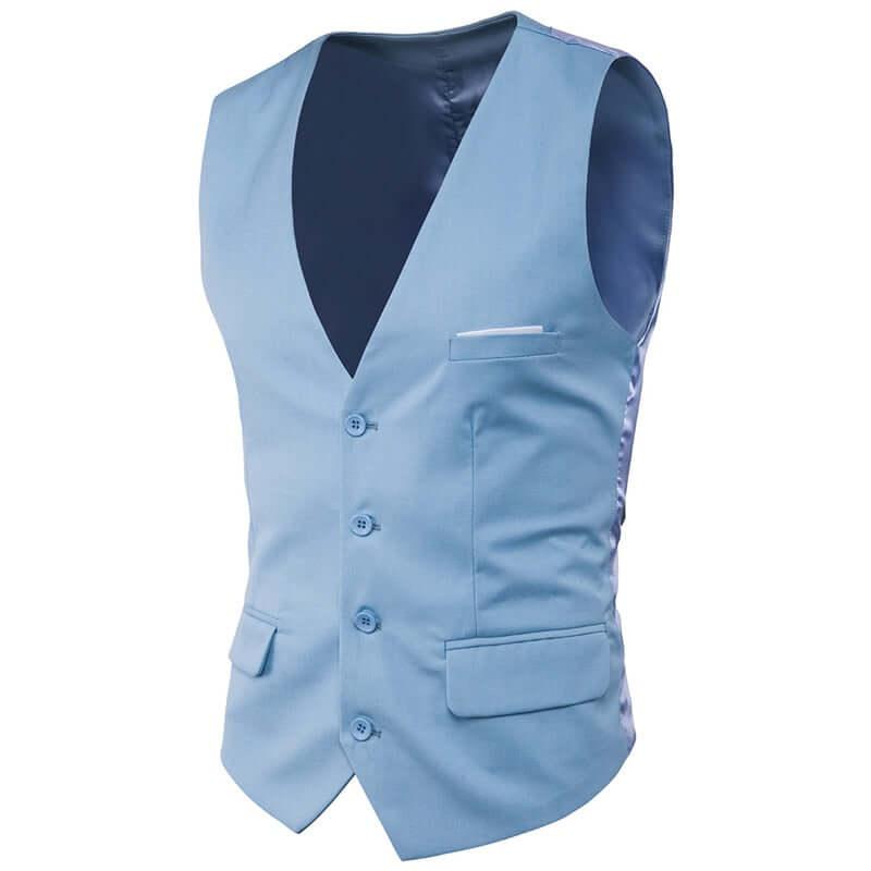 Slim Fit Sleeveless Suit Vest -, Vests , Drestiny , 4XL, 5XL, 6XL, Australia, Black, Canada, Dark Blue, Dark Grey, Dodger Blue, FR, L, Light Blue, Light Grey, M, Medium Violet Red, Navy, New Zealand, Purple, Red, S, United Kingdom, United States, Vests, XL, XXL, XXXL , Drestiny , www.shopdrestiny.com