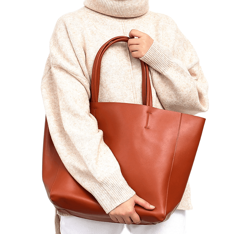 Women's Large Capacity Real Leather Classic Tote Bag -, Handbags , Drestiny , Australia, Black, Blue, Brown, FR, Green, Grey, Handbags, Light Blue, Light Green, Pink, Purses, Tan, United Kingdom, United States, Wine Red, Yellow , Drestiny , www.shopdrestiny.com