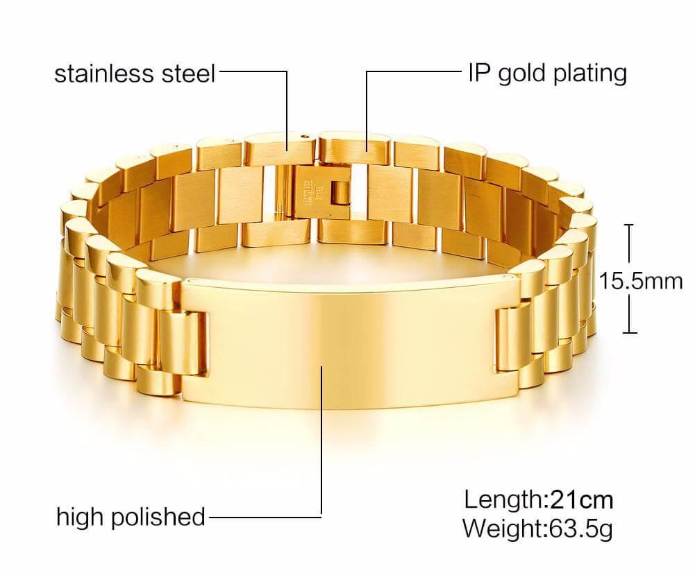 Luxury Custom Gold Plated Bracelets - Perfect Medical Alert Bracelet With Free Engraving! -, Bracelets , Drestiny , Australia, Black, Bracelets, Canada, Gold, New Zealand, Rose Gold, Silver, United Kingdom, United States , Drestiny , www.shopdrestiny.com