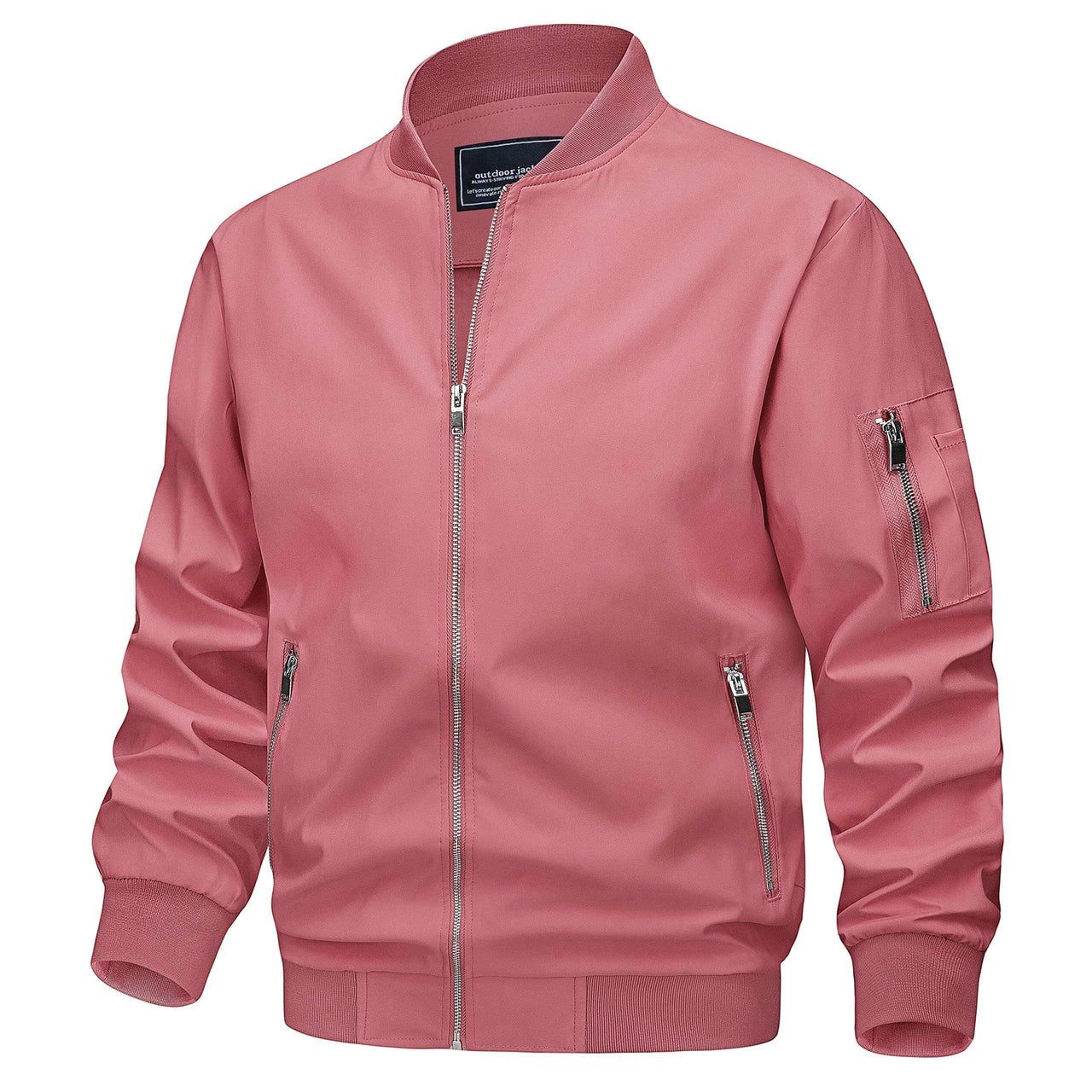 Lightweight Men's Thin Bomber Jacket - In 16 Colors! -, Jackets , Drestiny , 4XL, Australia, Black, Blue, Bomber Jackets, Brown, Canada, Dark Blue, Green, Grey, Jackets, Khaki, L, Light Blue, M, New Zealand, Pink, Royal Blue, Sky Blue, United Kingdom, United States, White, Wine Red, XL, XXL, XXXL , Drestiny , www.shopdrestiny.com