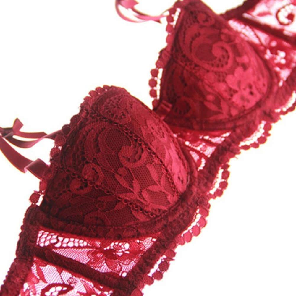 Half Cup Underwire Bra + Thong Panties 2 Piece Set -, Bras , Drestiny , Australia, Black, Bra & Underwear Sets, Bras, Gender_Women, New Zealand, Red, Sets, Underwear, United Kingdom, United States, White , Drestiny , www.shopdrestiny.com