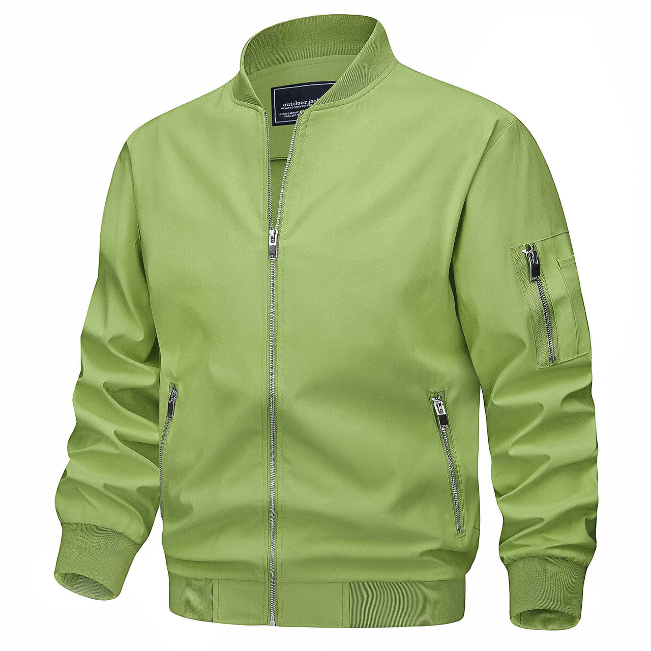 Lightweight Men's Thin Bomber Jacket - In 16 Colors! -, Jackets , Drestiny , 4XL, Australia, Black, Blue, Bomber Jackets, Brown, Canada, Dark Blue, Green, Grey, Jackets, Khaki, L, Light Blue, M, New Zealand, Pink, Royal Blue, Sky Blue, United Kingdom, United States, White, Wine Red, XL, XXL, XXXL , Drestiny , www.shopdrestiny.com