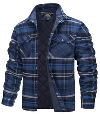 Thumbnail for Men's Long Sleeve Quilted Lined Flannel Shirt Jackets -, Shirts , Drestiny , 4XL, Australia, Black, Blue, Coats, Dark Blue, Dark Green, Grey, Jackets, L, M, Navy, Orange, Red, United Kingdom, United States, White, XL, XXL, XXXL, Yellow , Drestiny , www.shopdrestiny.com