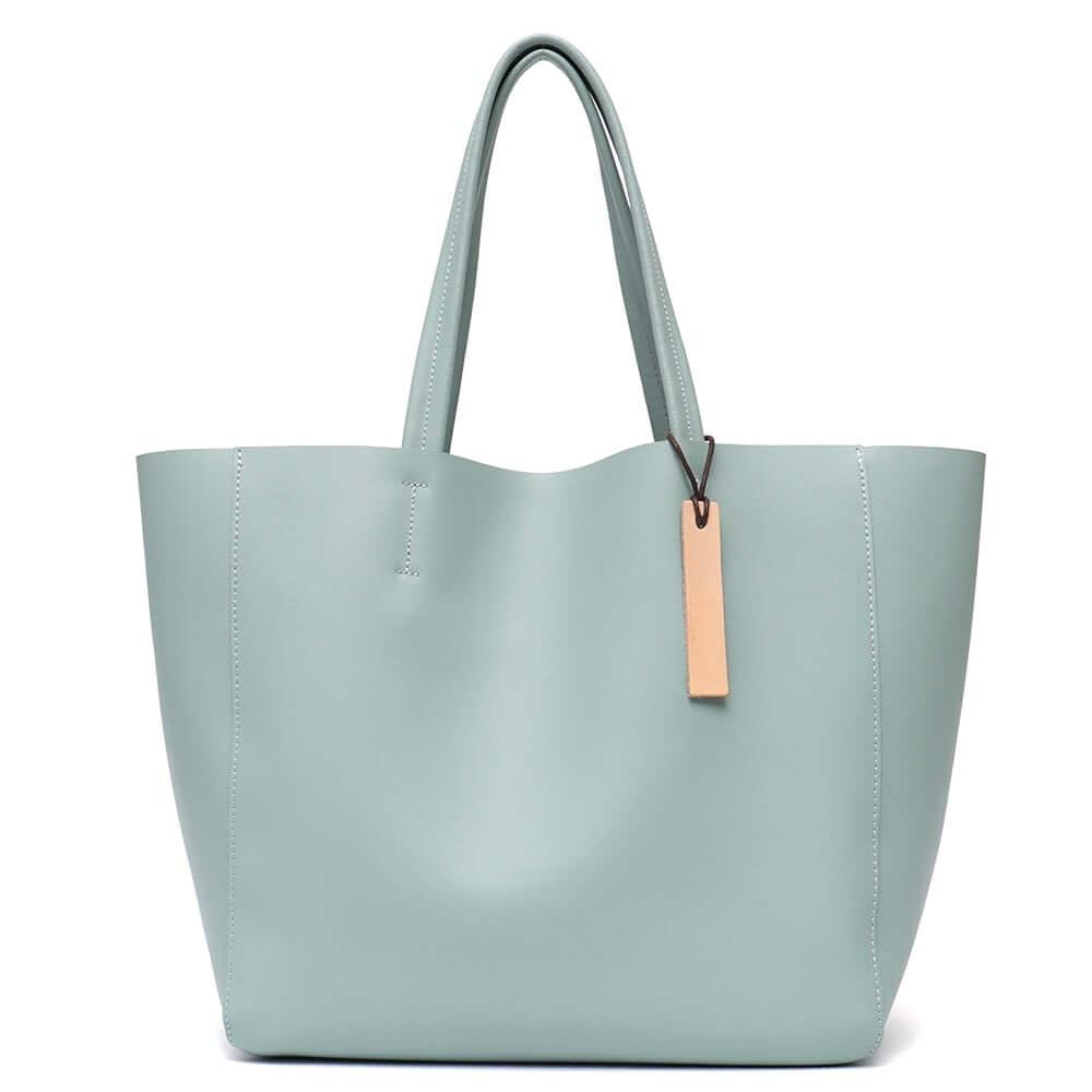 Women's Large Capacity Real Leather Classic Tote Bag -, Handbags , Drestiny , Australia, Black, Blue, Brown, FR, Green, Grey, Handbags, Light Blue, Light Green, Pink, Purses, Tan, United Kingdom, United States, Wine Red, Yellow , Drestiny , www.shopdrestiny.com