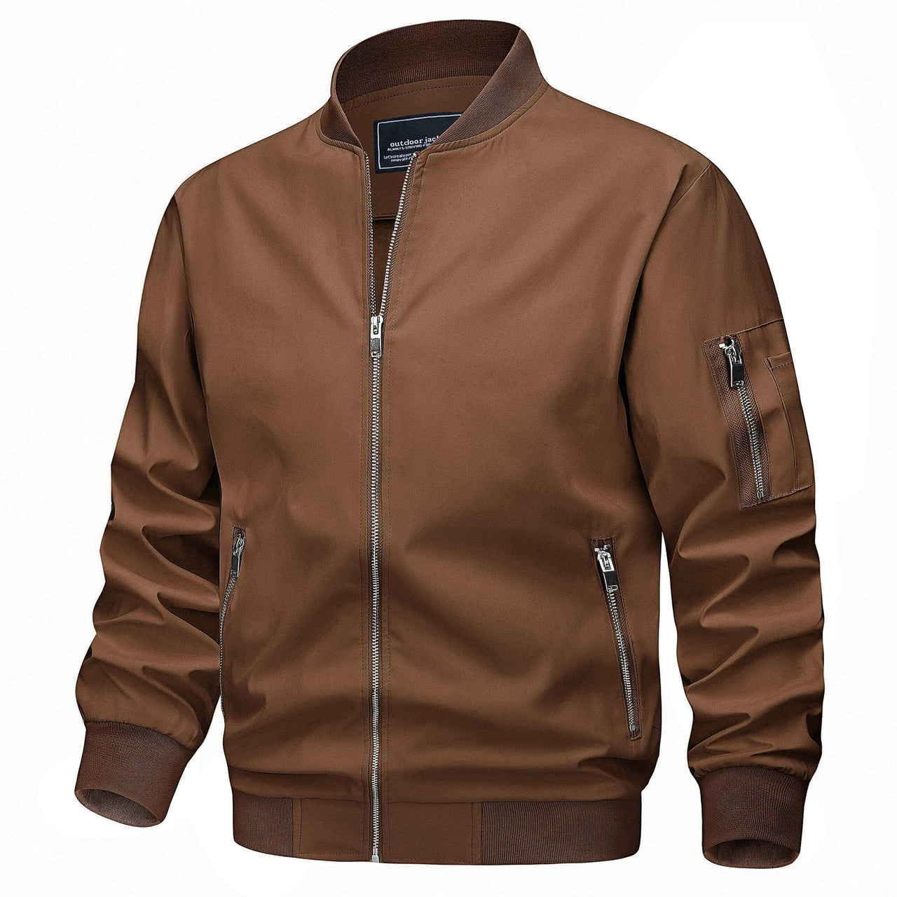 Lightweight Men's Thin Bomber Jacket - In 16 Colors! -, Jackets , Drestiny , 4XL, Australia, Black, Blue, Bomber Jackets, Brown, Canada, Dark Blue, Green, Grey, Jackets, Khaki, L, Light Blue, M, New Zealand, Pink, Royal Blue, Sky Blue, United Kingdom, United States, White, Wine Red, XL, XXL, XXXL , Drestiny , www.shopdrestiny.com