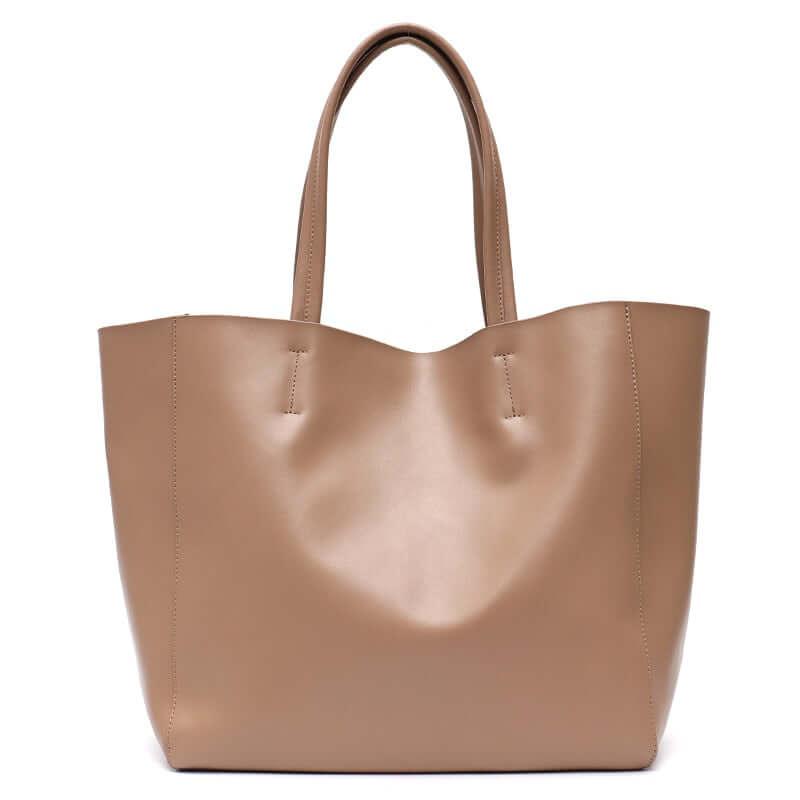 Women's Large Capacity Real Leather Classic Tote Bag -, Handbags , Drestiny , Australia, Black, Blue, Brown, FR, Green, Grey, Handbags, Light Blue, Light Green, Pink, Purses, Tan, United Kingdom, United States, Wine Red, Yellow , Drestiny , www.shopdrestiny.com