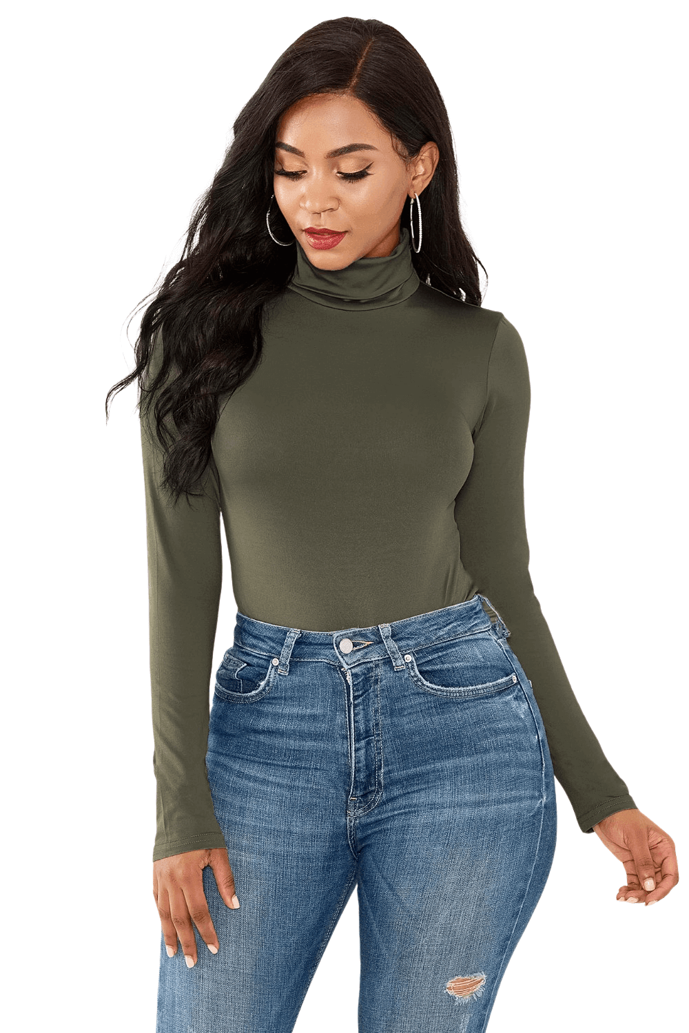 Women's Long Sleeve Turtleneck Bodysuit -, Bodysuits , Drestiny , Australia, Black, Blue, Bodysuits, Canada, Dark Blue, Dark Olive Green, Dark Red, FR, L, Light Green, Long Sleeves, M, New Zealand, Purple, Red, Rosy Brown, S, Turtlenecks, United Kingdom, United States, Violet Red, White, XL , Drestiny , www.shopdrestiny.com