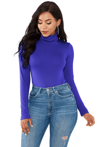 Thumbnail for Women's Long Sleeve Turtleneck Bodysuit -, Bodysuits , Drestiny , Australia, Black, Blue, Bodysuits, Canada, Dark Blue, Dark Olive Green, Dark Red, FR, L, Light Green, Long Sleeves, M, New Zealand, Purple, Red, Rosy Brown, S, Turtlenecks, United Kingdom, United States, Violet Red, White, XL , Drestiny , www.shopdrestiny.com