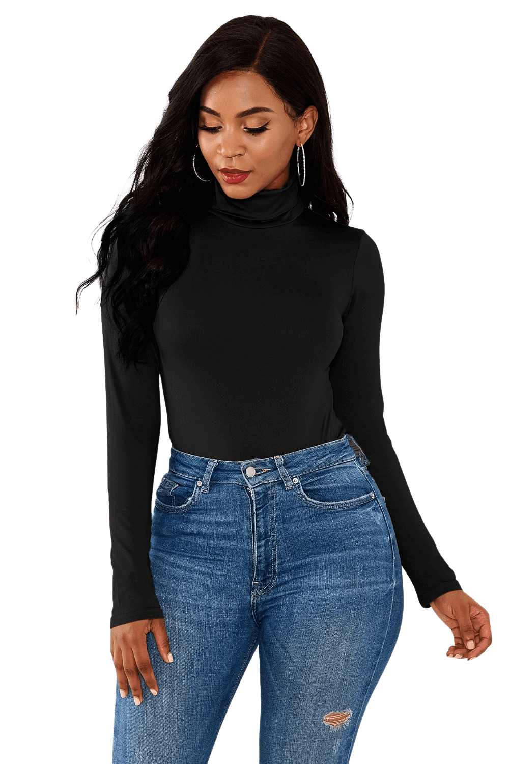 Women's Long Sleeve Turtleneck Bodysuit -, Bodysuits , Drestiny , Australia, Black, Blue, Bodysuits, Canada, Dark Blue, Dark Olive Green, Dark Red, FR, L, Light Green, Long Sleeves, M, New Zealand, Purple, Red, Rosy Brown, S, Turtlenecks, United Kingdom, United States, Violet Red, White, XL , Drestiny , www.shopdrestiny.com