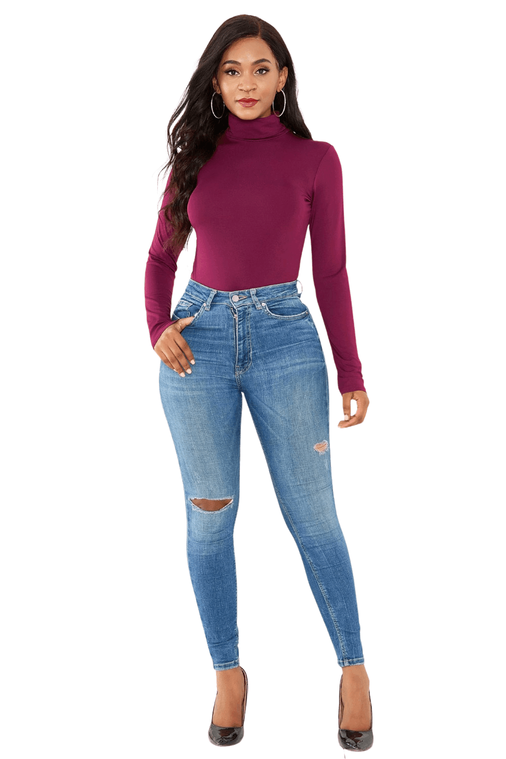 Women's Long Sleeve Turtleneck Bodysuit -, Bodysuits , Drestiny , Australia, Black, Blue, Bodysuits, Canada, Dark Blue, Dark Olive Green, Dark Red, FR, L, Light Green, Long Sleeves, M, New Zealand, Purple, Red, Rosy Brown, S, Turtlenecks, United Kingdom, United States, Violet Red, White, XL , Drestiny , www.shopdrestiny.com