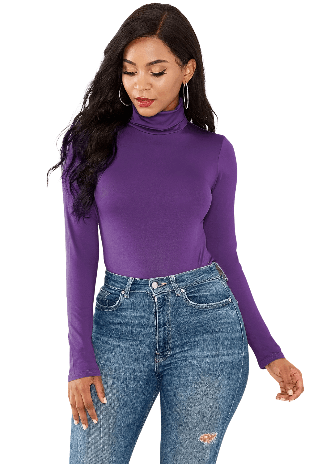 Women's Long Sleeve Turtleneck Bodysuit -, Bodysuits , Drestiny , Australia, Black, Blue, Bodysuits, Canada, Dark Blue, Dark Olive Green, Dark Red, FR, L, Light Green, Long Sleeves, M, New Zealand, Purple, Red, Rosy Brown, S, Turtlenecks, United Kingdom, United States, Violet Red, White, XL , Drestiny , www.shopdrestiny.com