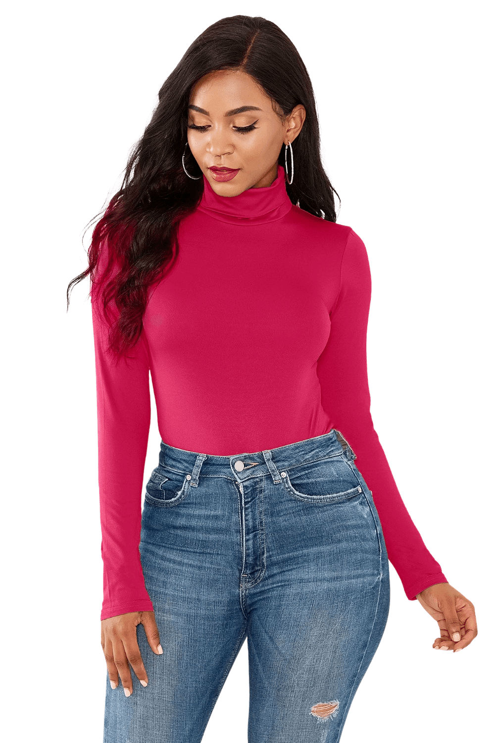 Women's Long Sleeve Turtleneck Bodysuit -, Bodysuits , Drestiny , Australia, Black, Blue, Bodysuits, Canada, Dark Blue, Dark Olive Green, Dark Red, FR, L, Light Green, Long Sleeves, M, New Zealand, Purple, Red, Rosy Brown, S, Turtlenecks, United Kingdom, United States, Violet Red, White, XL , Drestiny , www.shopdrestiny.com