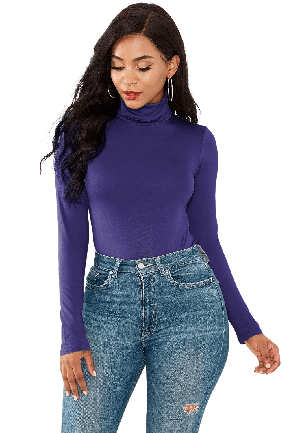 Women's Long Sleeve Turtleneck Bodysuit -, Bodysuits , Drestiny , Australia, Black, Blue, Bodysuits, Canada, Dark Blue, Dark Olive Green, Dark Red, FR, L, Light Green, Long Sleeves, M, New Zealand, Purple, Red, Rosy Brown, S, Turtlenecks, United Kingdom, United States, Violet Red, White, XL , Drestiny , www.shopdrestiny.com