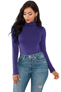 Thumbnail for Women's Long Sleeve Turtleneck Bodysuit -, Bodysuits , Drestiny , Australia, Black, Blue, Bodysuits, Canada, Dark Blue, Dark Olive Green, Dark Red, FR, L, Light Green, Long Sleeves, M, New Zealand, Purple, Red, Rosy Brown, S, Turtlenecks, United Kingdom, United States, Violet Red, White, XL , Drestiny , www.shopdrestiny.com