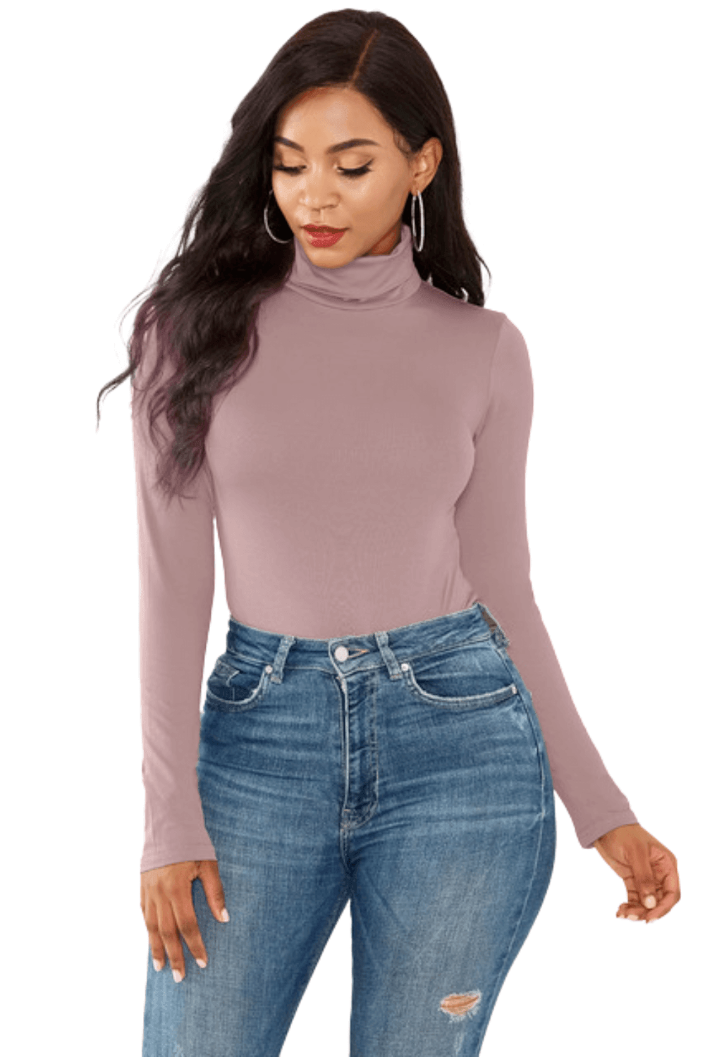 Women's Long Sleeve Turtleneck Bodysuit -, Bodysuits , Drestiny , Australia, Black, Blue, Bodysuits, Canada, Dark Blue, Dark Olive Green, Dark Red, FR, L, Light Green, Long Sleeves, M, New Zealand, Purple, Red, Rosy Brown, S, Turtlenecks, United Kingdom, United States, Violet Red, White, XL , Drestiny , www.shopdrestiny.com