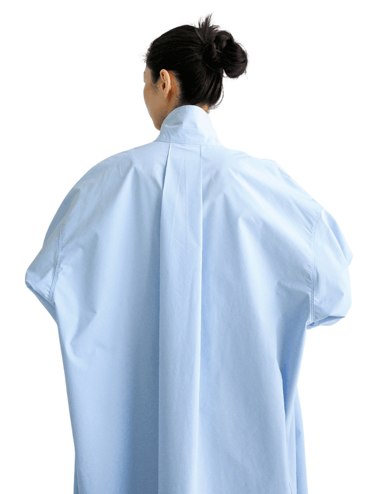 Women's Long Side Split Lapel Blouse -, Blouse , Drestiny , Australia, Black, Blouses, Casual Shirts, Dress Shirts, FR, Long Sleeves, New Zealand, Sky Blue, United Kingdom, United States, White , Drestiny , www.shopdrestiny.com