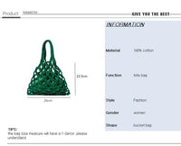 Thumbnail for Braided Crochet Net Bag -, Handbags , Drestiny , Australia, Bags, Beige, Black, Brown, Dark Brown, Green, Handbags, New Zealand, United Kingdom, United States , Drestiny , www.shopdrestiny.com