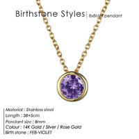 Thumbnail for Classic Stainless Steel Birthstone Necklace -, Necklaces , Drestiny , Australia, Canada, Gender_Women, Necklaces, New Zealand, United Kingdom, United States , Drestiny , www.shopdrestiny.com