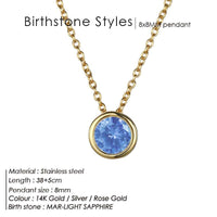 Thumbnail for Classic Stainless Steel Birthstone Necklace -, Necklaces , Drestiny , Australia, Canada, Gender_Women, Necklaces, New Zealand, United Kingdom, United States , Drestiny , www.shopdrestiny.com