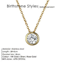 Thumbnail for Classic Stainless Steel Birthstone Necklace -, Necklaces , Drestiny , Australia, Canada, Gender_Women, Necklaces, New Zealand, United Kingdom, United States , Drestiny , www.shopdrestiny.com