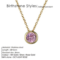 Thumbnail for Classic Stainless Steel Birthstone Necklace -, Necklaces , Drestiny , Australia, Canada, Gender_Women, Necklaces, New Zealand, United Kingdom, United States , Drestiny , www.shopdrestiny.com