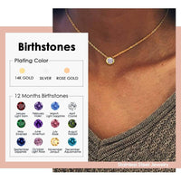 Thumbnail for Classic Stainless Steel Birthstone Necklace -, Necklaces , Drestiny , Australia, Canada, Gender_Women, Necklaces, New Zealand, United Kingdom, United States , Drestiny , www.shopdrestiny.com