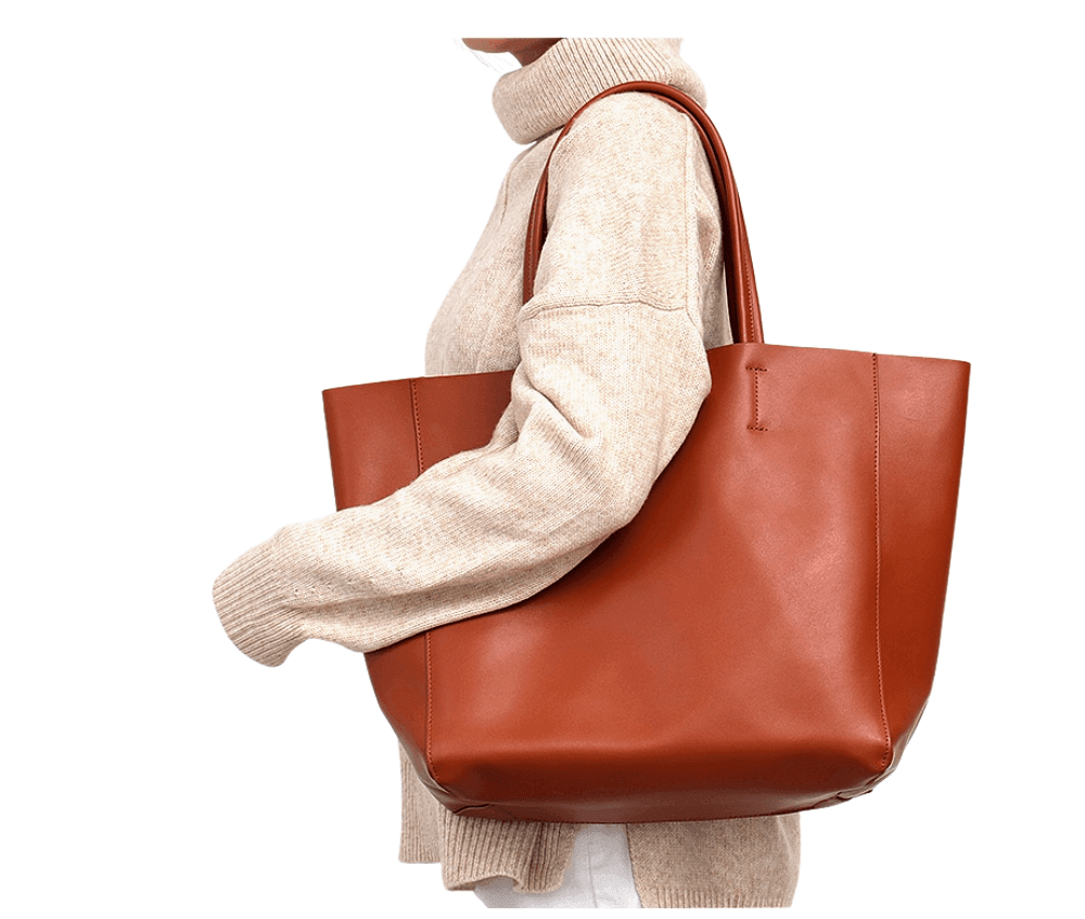 Women's Large Capacity Real Leather Classic Tote Bag -, Handbags , Drestiny , Australia, Black, Blue, Brown, FR, Green, Grey, Handbags, Light Blue, Light Green, Pink, Purses, Tan, United Kingdom, United States, Wine Red, Yellow , Drestiny , www.shopdrestiny.com