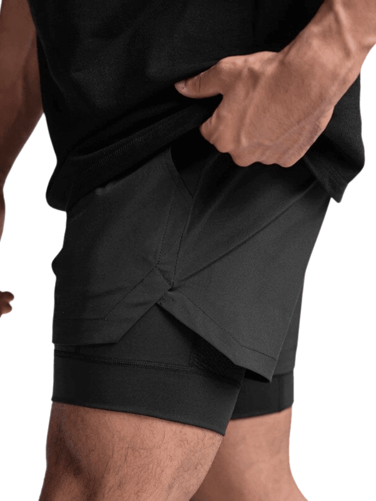 Men's Double-Deck Sport Shorts -, Shorts , Drestiny , Australia, Black, Brown, Canada, Dark Blue, Dark Grey, Gender_Men, Khaki, L, M, Navy, New Zealand, S, Shorts, United Kingdom, United States, White, XL, XXL , Drestiny , www.shopdrestiny.com