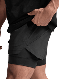 Thumbnail for Men's Double-Deck Sport Shorts -, Shorts , Drestiny , Australia, Black, Brown, Canada, Dark Blue, Dark Grey, Gender_Men, Khaki, L, M, Navy, New Zealand, S, Shorts, United Kingdom, United States, White, XL, XXL , Drestiny , www.shopdrestiny.com