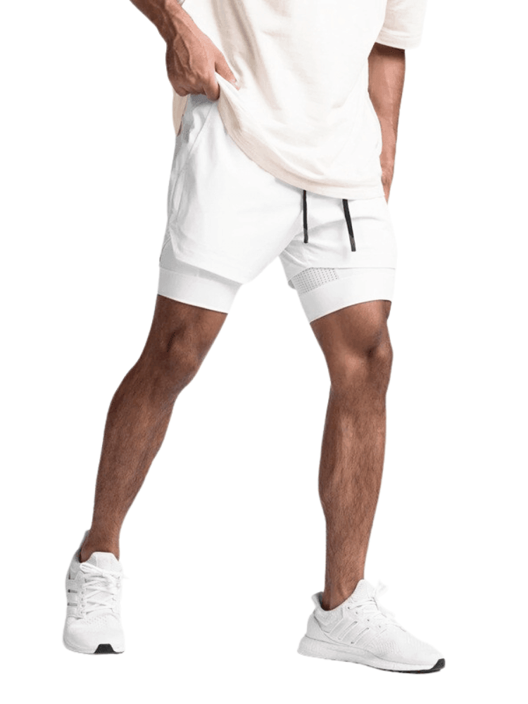 Men's Double-Deck Sport Shorts -, Shorts , Drestiny , Australia, Black, Brown, Canada, Dark Blue, Dark Grey, Gender_Men, Khaki, L, M, Navy, New Zealand, S, Shorts, United Kingdom, United States, White, XL, XXL , Drestiny , www.shopdrestiny.com