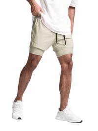 Thumbnail for Men's Double-Deck Sport Shorts -, Shorts , Drestiny , Australia, Black, Brown, Canada, Dark Blue, Dark Grey, Gender_Men, Khaki, L, M, Navy, New Zealand, S, Shorts, United Kingdom, United States, White, XL, XXL , Drestiny , www.shopdrestiny.com