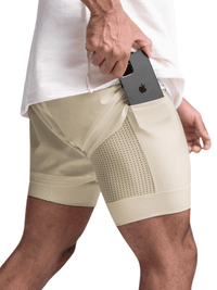 Thumbnail for Men's Double-Deck Sport Shorts -, Shorts , Drestiny , Australia, Black, Brown, Canada, Dark Blue, Dark Grey, Gender_Men, Khaki, L, M, Navy, New Zealand, S, Shorts, United Kingdom, United States, White, XL, XXL , Drestiny , www.shopdrestiny.com